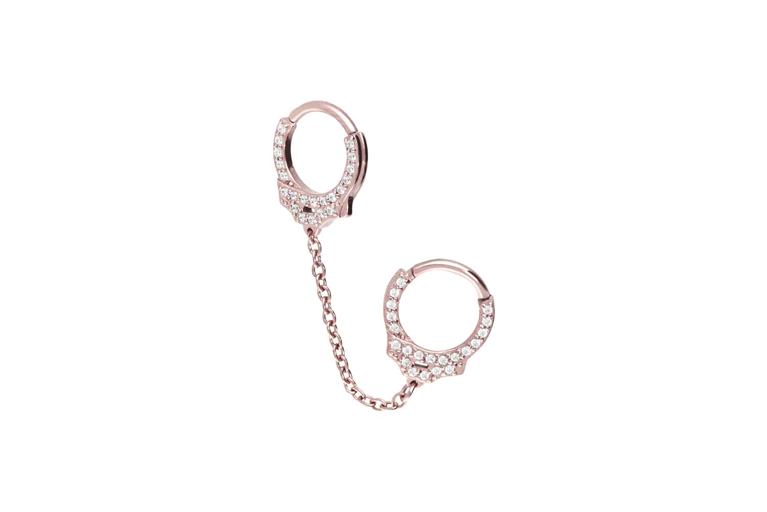 Chirurgenstahl Segmentring Clicker Piercing KRISTALLHANDSCHELLEN